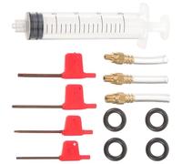 INOOMP Kit Purga Frenos para Bicicleta de Montaña, Herramienta Portátil de Purgado de Aceite, Conjunto Reparación Freno de Bicicleta Cabezal Preciso para Mantenimiento Seguro