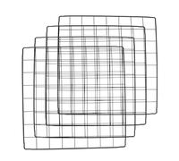 INOOMP Láminas de Valla Metálica para Mascotas 4 Piezas de Hierro Negro, Fácil Instalación y Resistente al Desgaste para Cercado de Perros y Protección de Jardín