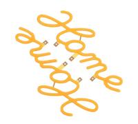 INOOMP Lámpara LED Decorativa en Forma de Letras Alfabéticas Amarillas de Plástico, Diseño Original Vintage para Dormitorios y Eventos, Paquete de 2 Piezas