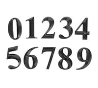 INOOMP Letreros Numéricos Autoadhesivos Metalizados 10 Unidades para Puertas y Buzones Uso en Hoteles y Residencias