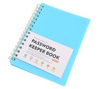 INOOMP Libro de Contraseñas A6 Azul Claro con Espiral, Pestañas Alfabéticas Índice, Cuaderno Organizador para Personas Mayores y Oficina, Libreta Segura para Registro de Inicios de