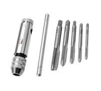 INOOMP Llave de Mango en T Ajustable para Machos de M3-M8, Herramienta Manual Reversible para Uso en Fontanería y Taller