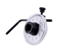 INOOMP Llave Dinamométrica Ajustable Medidor de Ángulo, Escala Legible | Cabezal Reversible, Mide Torsión en Sentido Horario, Acciona Fijaciones en Ambos Sentidos, Aleación Negra