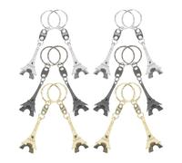 INOOMP Llavero Colgante de Torre Eiffel 12 Piezas, Aleación de Zinc, Acabado en Dorado, Plateado y Bronce Antiguo, Accesorio Decorativo para Llaves y Bolsos, Adecuado para Regalos