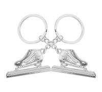 INOOMP Llaveros 2 Piezas de Patinaje Creativos de Aleación de Zinc en Plata Diseño 3d de Patines de Velocidad para Adornar Bolsos y Producción Diy