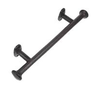 INOOMP Manija de Puerta de Hierro Fundido Negra Estilo Vintage para Puertas de Granero Tirador Largo de Metal y 4 Tornillos, Adecuado para Jardín Exterior