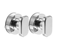 INOOMP Manijas de Puertas Interiores Ventosa Fuerte y Mango Cómodo de Abs, 2 Piezas Plateadas para Baño, sin Necesidad de Taladrar en Puertas Corredizas y Gabinetes