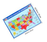 INOOMP Mapas de América para Pared 2 Pósteres Educativos 50x35 Cm Mapa Geográfico Eeuu para Aula y Decoración Escolar