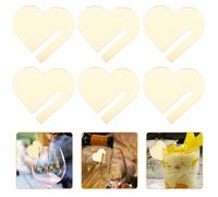 INOOMP Marcadores Acrílicos Decorativos y Reutilizables para Copas de Vino 30 en Forma de Corazón Material Acrílico Dorado Ideales para Fiestas y Cenas