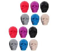 INOOMP Marcadores de Silicona Decoración Práctica y Reutilizable Diseño de Calavera 12 Piezas para Identificar Copas de Vino Color Aleatorio para Fiestas y Reuniones