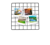 INOOMP Marco de Fotos Colgante Práctica y Conveniente de Hierro Negro, Rejilla de Malla para Pared Adecuado para Decoración de Pared en Estudio o Cafetería