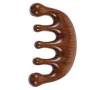 INOOMP Masajeador de Madera Artesanal Peine Creativo para Cuello y Espalda Cepillo Suave con Diseño Único Herramienta de Masaje Relajante para Circulación y Alivio Tensión