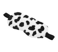 INOOMP Máscara para Dormir de Felpa Transpirable para Mujer, Antifaz Diseño Abertura, y Confortable en Color Claro con Manchas Negras, Adecuado para Descanso, Viaje y Cuidado