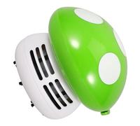 INOOMP Mini Aspiradora de Escritorio Portátil Forma de Seta Verde Limpia Migas y Polvo sin Cable Funciona con Pilas AA para Mesas Teclados y Encimeras