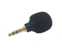 INOOMP Mini Micrófono Estéreo para Grabación de Voz y Chat, Micrófono para Movil, Compatible Teléfono Móvil y Computadora Portátil, Metal, Negro