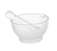 INOOMP Mortero y Mano de Vidrio para Científico y Trituradora y Mezcladora de Especias y Polvo Trituradora Manual Ergonómica para Cocina y