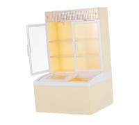 INOOMP Mueble de Helados de simulación. Mini refrigerador simulado Icebox para para Nevera Mini casa de muñecas Mostrar Pretender Miniatura Modelo Jugar el plastico Beige