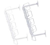 INOOMP Organizador de Cables Debajo del Escritorio 2 Piezas Blanco y Gris, Bandeja de Gestión para Regletas y Cables, Almacenamiento Estable y Montaje Fácil para Oficina y Hogar