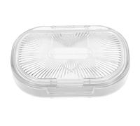 INOOMP Organizador de Pastillas Transparente Pequeño de Viaje, Caja de Medicina Hermética de Alimentos 6 Compartimentos, Estuche Portátil Resistente Humedad y Polvo para Uso Diario