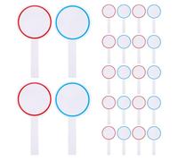INOOMP Paletas de Votación Borrables 24 Piezas Kt 10x20 Cm, Tablero de Puntuación para Aula, Pizarra Portátil Reutilizable con Círculos Azul y Rojo para Jueces, Estudiantes y