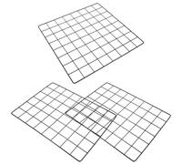 INOOMP Panel de Rejilla de Hierro Negro para Pared, 3 Unidades, Diseño Fino para Organizar Fotos en Dormitorios y Aulas, Decoración Práctica y Elegante