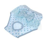 INOOMP Pantalones Sanitarios para Perros Talla S Azul, Bragas de Algodón Transpirables para Perras en Celo, Pañales de Período para Mascotas, Protección Higiénica Cómoda y Práctica