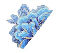 INOOMP Parche Bordado de Flores Grande, sin Adhesivo ni Costura, Apliques de Ropa Diy, Parche Floral para Reparar Ropa, Adecuado para Manualidades y Decoración Textil