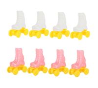 INOOMP Patines Bonitos para Muñecas 4 Piezas Accesorios Decorativos Diseño Lindo Actividades Interiores Exteriores Juguetes para Muñecas