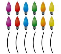 INOOMP Pegatinas Magnéticas 3D de Bombilla en Colores 18 Imanes Reflectantes, Set de 12 Bombillas Grandes y 6 Líneas para Decoración Exterior de Vehículos y Garajes
