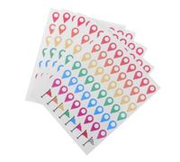 INOOMP Pegatinas para Marcar Atlas Autoadhesivas 280 Unidades Resistentes al Agua y Removibles para Organización Clara en Mapas de Viaje y Actividades al Aire Libre