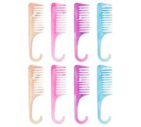 INOOMP Peine desenredante de dientes anchos de 8 piezas - Peine para rizos para cabello húmedo o seco - Cepillo desenredante para cabello rizado, grueso y pelucas para hombres y mujeres