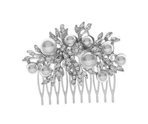 INOOMP Peineta de Novia Perlas y Acero Inoxidable para Crear Peinados Rápidos en Banquetes y Fiestas de Año