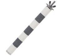 INOOMP Percha para Loro de Acero Inoxidable y Esmeril de 20cm, Palo Resistente para Morder y Mantener Entretenido a Tu Ave Jaula
