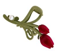 INOOMP Pinza Pelo Forma de Tulipán, Material de Aleación y Flocado, Accesorio Resistente para Mujeres, para Eventos y Uso Cotidiano