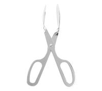 INOOMP Pinzas de Cocina de Acero Inoxidable para Servir Ensalada y Mariscos, Mangos Estilo Tijera y Diseño en Color Plata para Uso en Comedor