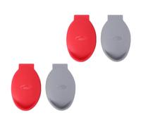 INOOMP Pinzas de Silicona Rojas para Abrir Ostras y Almejas, Herramientas Compactas y Fáciles de Limpiar para Cocina y Bbq, Pack de 4 Unidades
