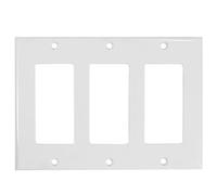 INOOMP Placa de Interruptor Triple de PC Color Blanco, Flexible Fácil Instalación, Cubierta de Pared para Toma de Corriente Hogar