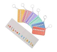INOOMP Planificador de Autodisciplina Llavero y Pegatinas, Tablero de Seguimiento Visual de Hábitos Diarios, 6 Piezas de Tarjetas de Lista de Verificación Abs para Clase