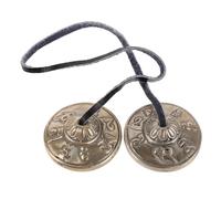 INOOMP Platillos de dedo Tingsha nepalíes para meditación y yoga. Instrumento de percusión tibetano para terapia de sonido, relajación y prácticas espirituales y de atención plena.