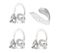 INOOMP Púas De Metal Para Dedo Pulgar y Dedos Índice Ajustables Orificio Juego De 4 Unidades 1 Para Pulgar Accesorio Para Banjo Guitarra y Ukelele Ideales Para Práctica y Ejecución
