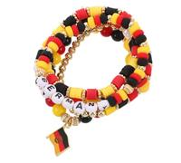 INOOMP Pulsera Deportiva de Fútbol Alemania Cuentas Elásticas | Joyería Temática para Temporada 2026, Ajuste Cómodo para Muñeca, Estilo Apilable, para Hombres y Mujeres