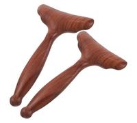 INOOMP Raspadores Gua Sha de Madera de Sándalo en Forma de Abanico, 2 Piezas, Herramienta de Masaje Facial para Contorno y Relajación, Portátil para Spa y Cuidado Piel