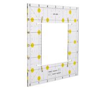 INOOMP Regla Cuadrada de Plástico para Patchwork Diseño Hueco, Superficie Lisa y Fácil de Limpiar, Adecuado para Costura y Uso Personal