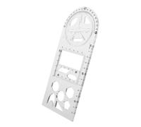 INOOMP Regla de Dibujo Multifuncional de Plástico Transparente, Plantilla Geométrica Giratoria para Estudiantes, Herramienta de Dibujo Técnico para Arquitectura y Materiales Escolares