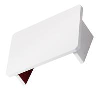 INOOMP Reposapiés de Madera Ligero y Antideslizante para Oficina y Estudio, Soporte Ergonómico para Pies Diseño Compacto y Color Blanco