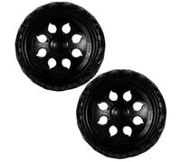 INOOMP Ruedas Giratorias Negras para Carrito de Compras, Repuesto Durable para Carritos Plegables de Supermercado, 2 Unidades, Tamaño Pequeño, Accesorio para Ruedas de Vástago, Uso