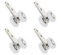 INOOMP Ruedas para Puertas Corredizas de Armario 4 Piezas, Poleas Silenciadoras de Cortinas, Rodillos Deslizantes Cojinetes, Material Duradero para Puertas y Cortinas, Uso en Muebles