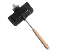 INOOMP Sartén para Sándwiches Antiadherente de Aleación de Aluminio Doble Cara Desmontable para Camping y Cocina Familiar, Bandeja para Pan y Grill Incluido