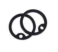 INOOMP Silenciadores de Silicona Protección de Bordes para Mascotas Ajuste Elástico y Diseño Redondo Paquete de 2 Piezas Negro para Placas de Identificación