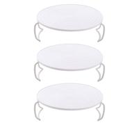 INOOMP Soporte de Cocina para Microondas de 3 Piezas, Estructura Redonda y Apilable, Resistente al Vapor de Alta Temperatura para Almacenaje en Despensa